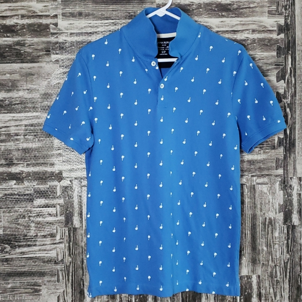 Banana Republic Men's Size Small Palm Tree Polo